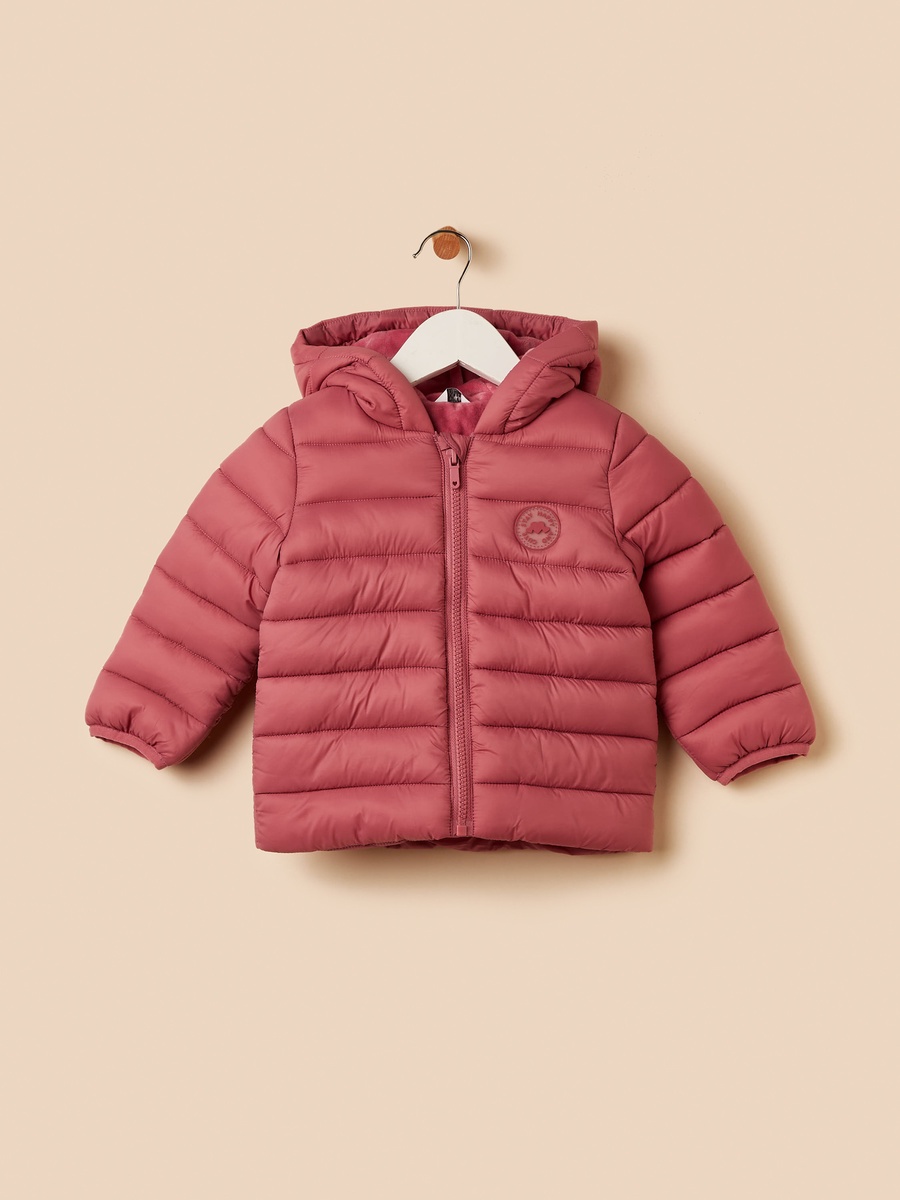 Plain Hooded Puffer Jacket