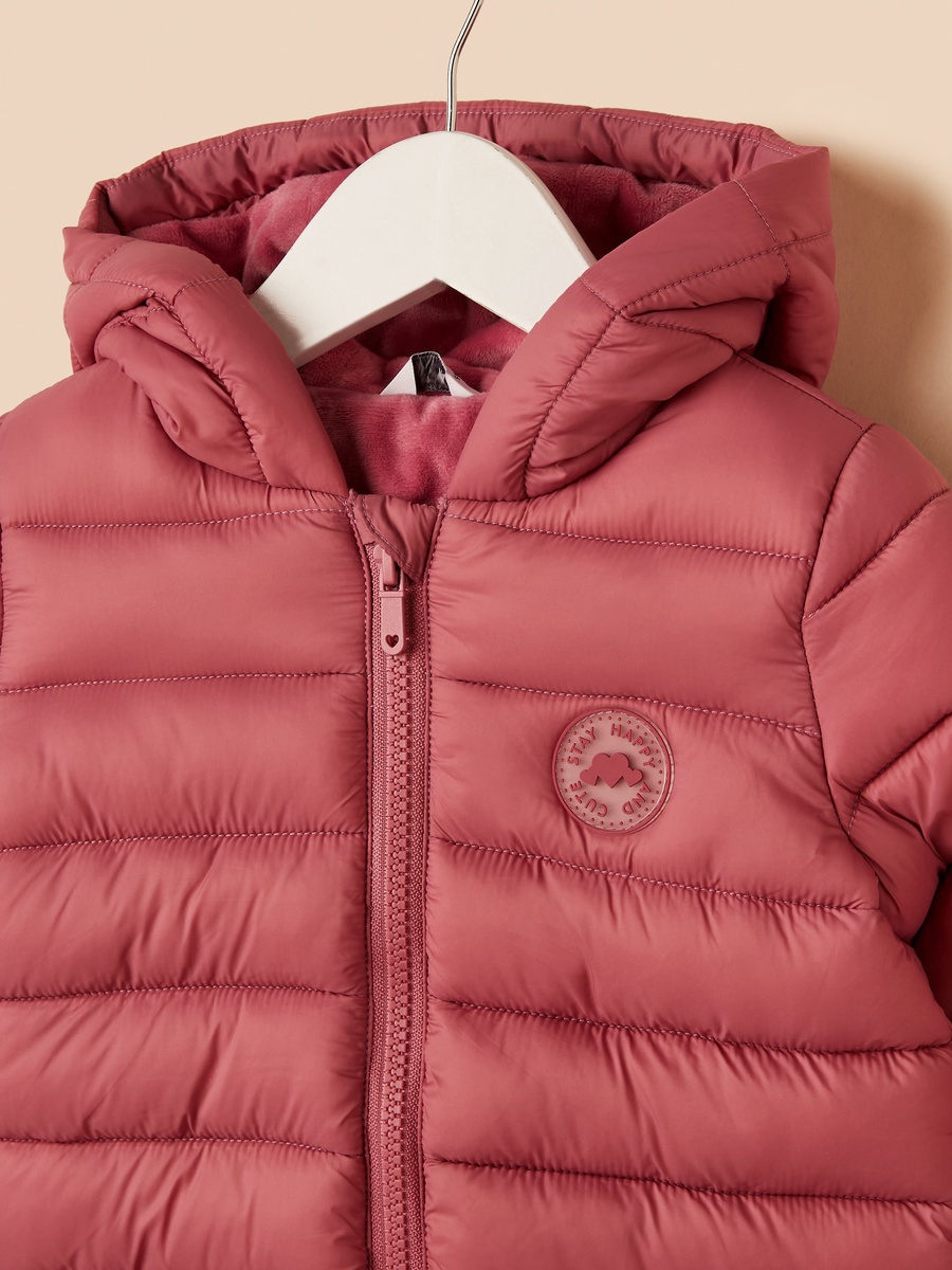 Plain Hooded Puffer Jacket