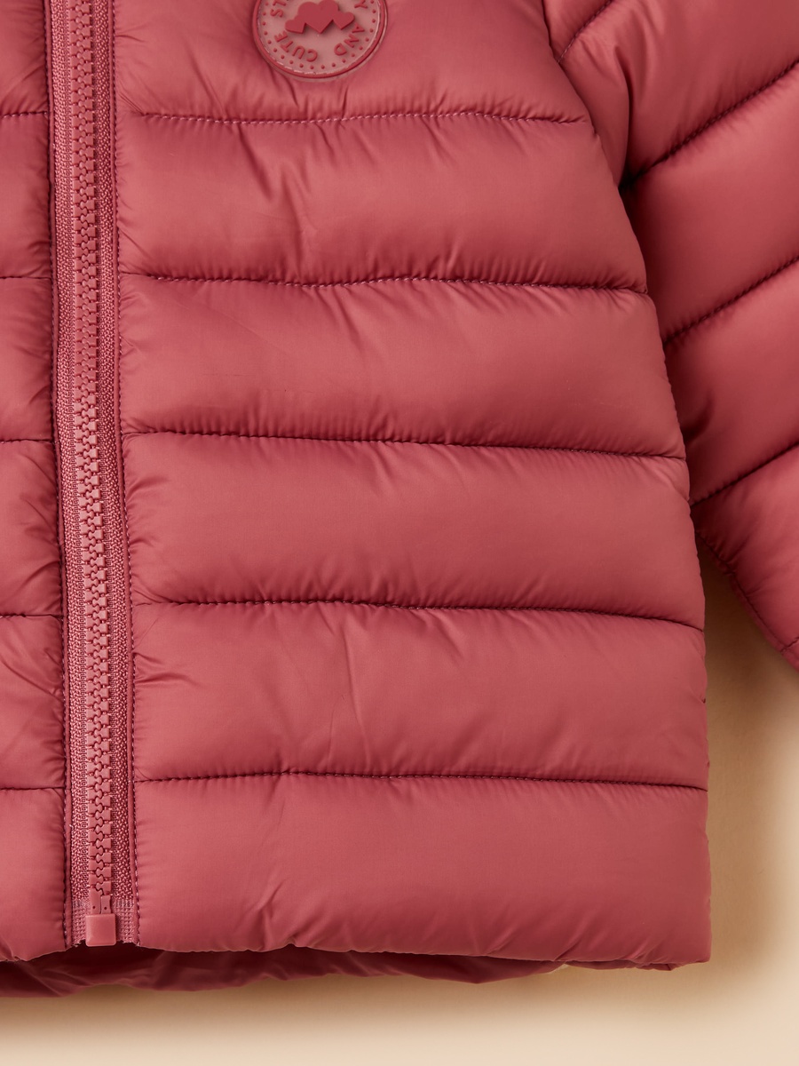 Plain Hooded Puffer Jacket