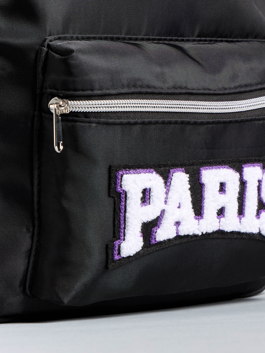 Paris Applique Backpack with Adjustable Shoulder Straps