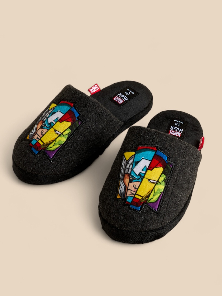 Avengers Print Bedroom Mules