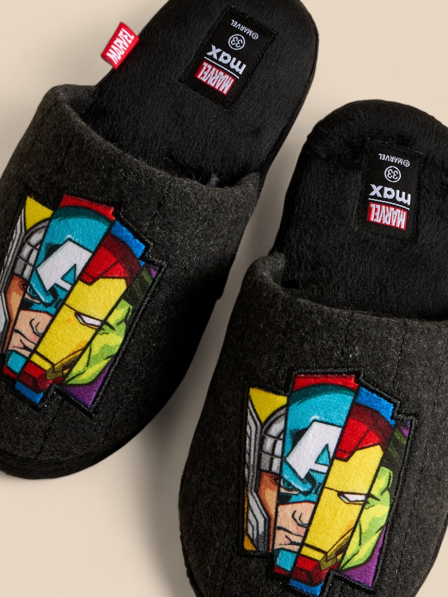 Avengers Print Bedroom Mules