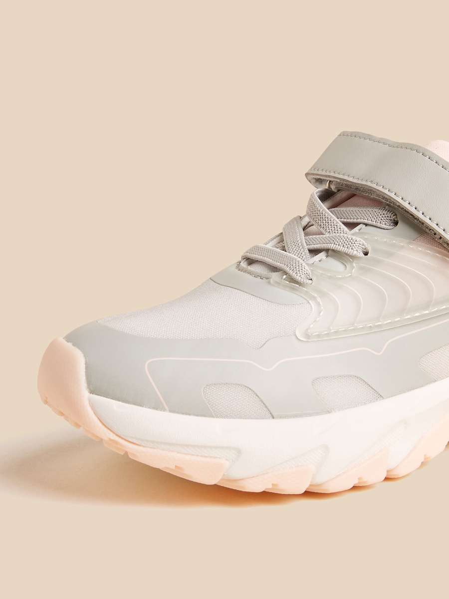 Textured Sports Shoes with Hook and Loop Closure