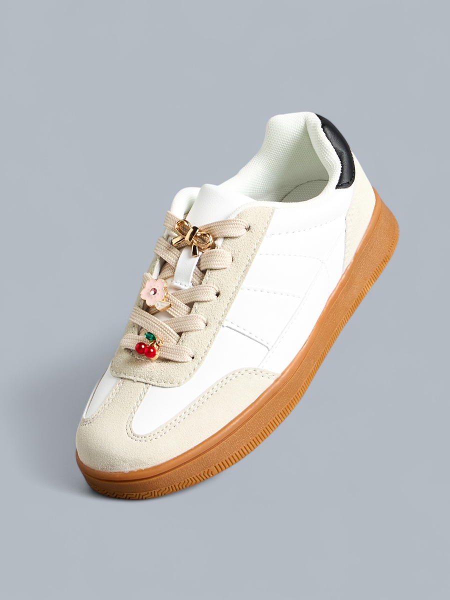 Charm Accent Lace-Up Sneakers