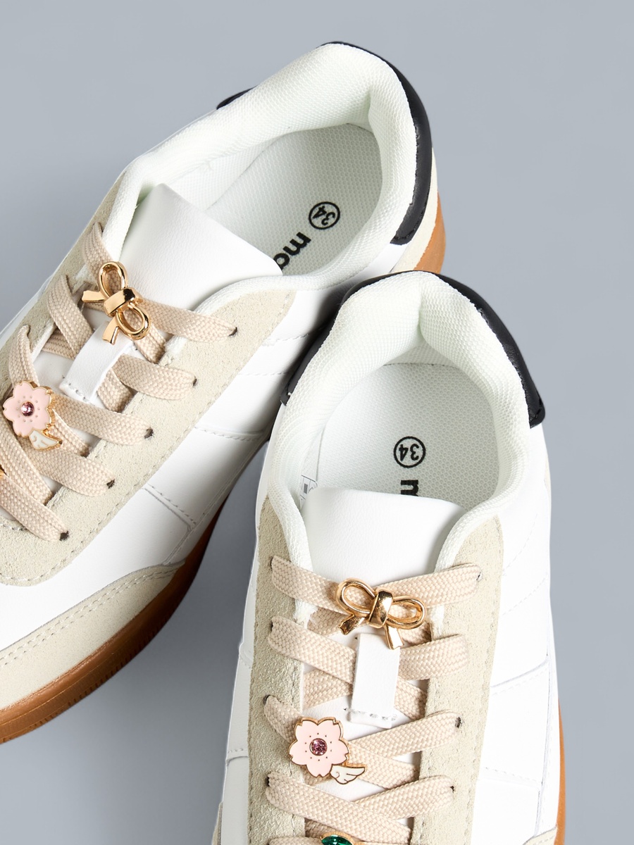 Charm Accent Lace-Up Sneakers
