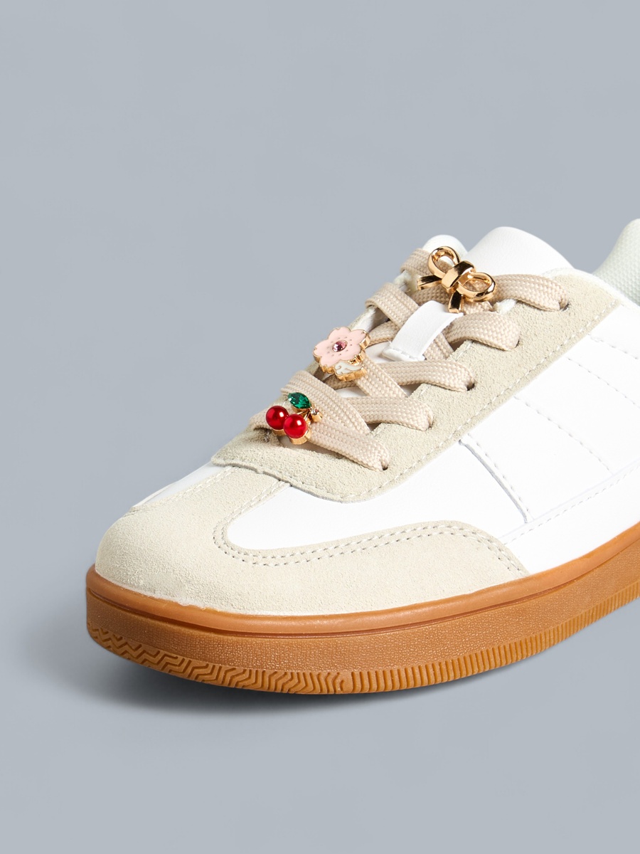 Charm Accent Lace-Up Sneakers