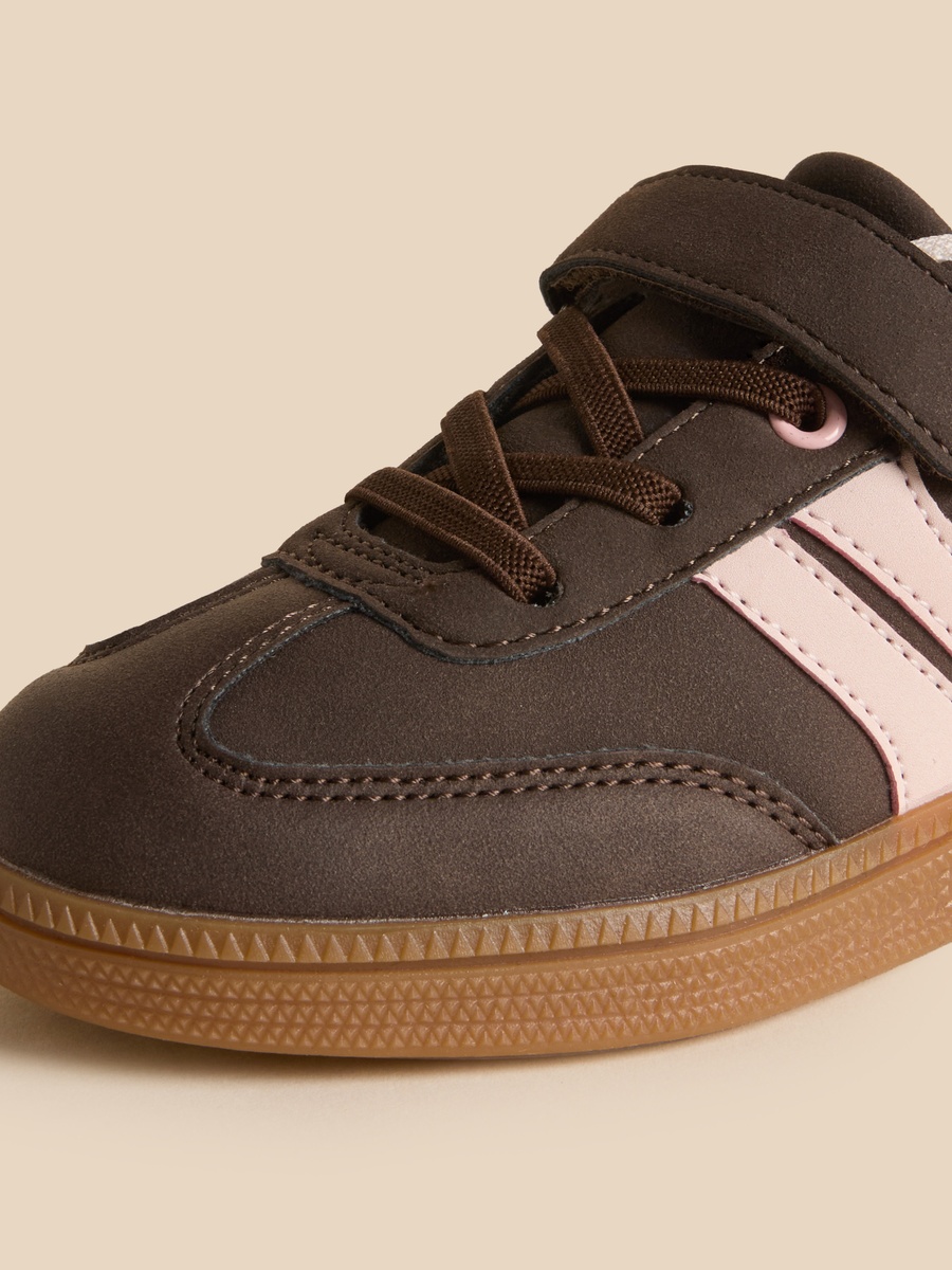 Panelled Sneakers with Hook and Loop Closure