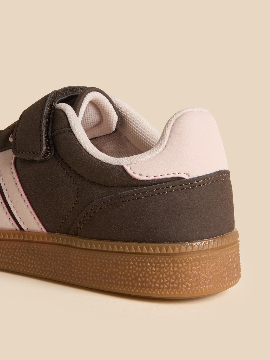 Panelled Sneakers with Hook and Loop Closure
