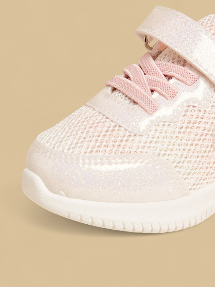 Unicorn Print Sneakers with Hook and Loop Closure