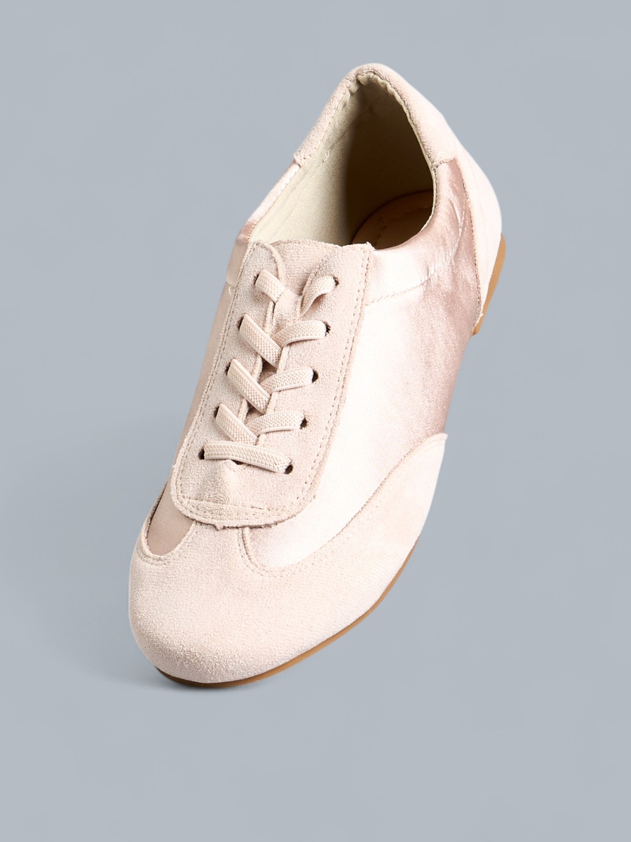 Panelled Lace-Up Sneakers