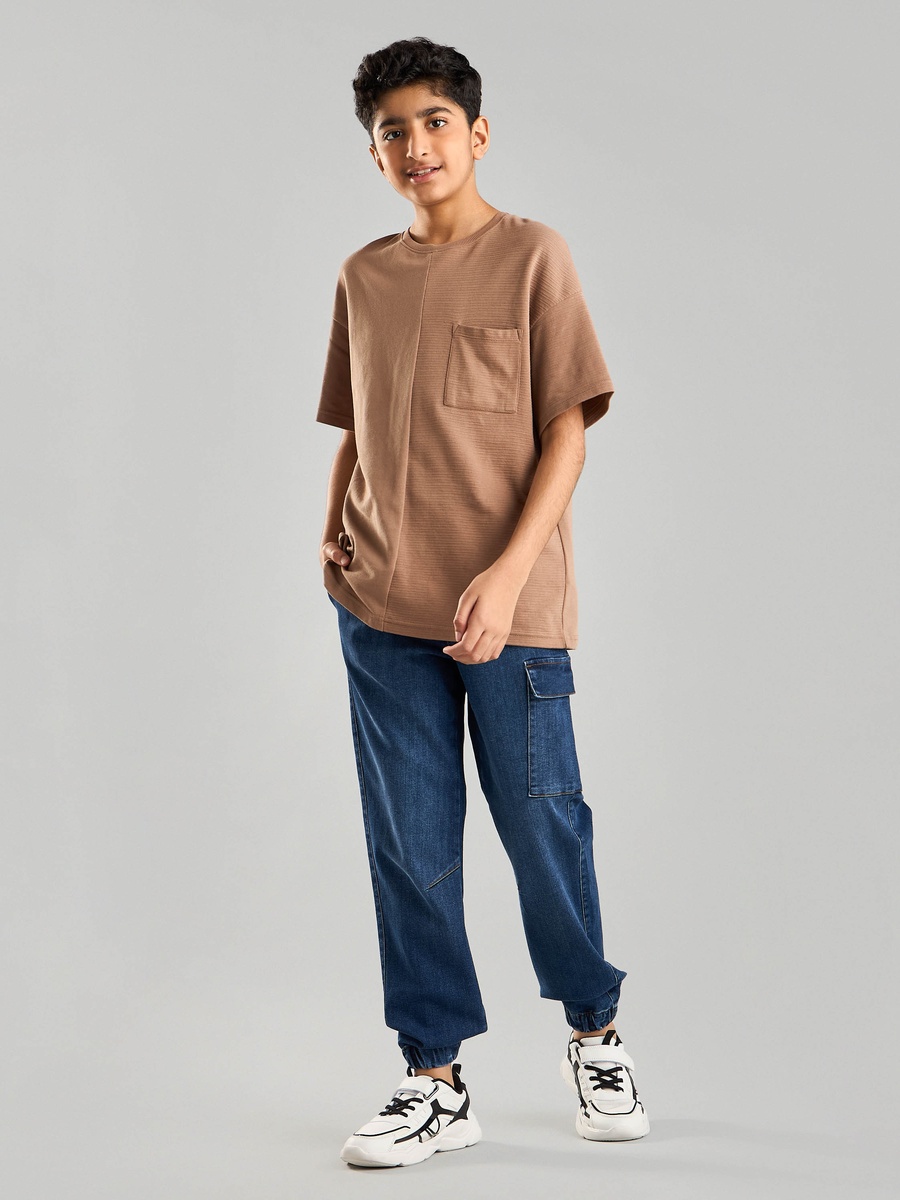 Plain Denim Joggers
