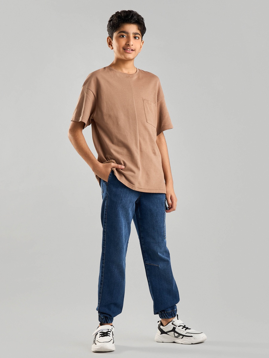 Plain Denim Joggers