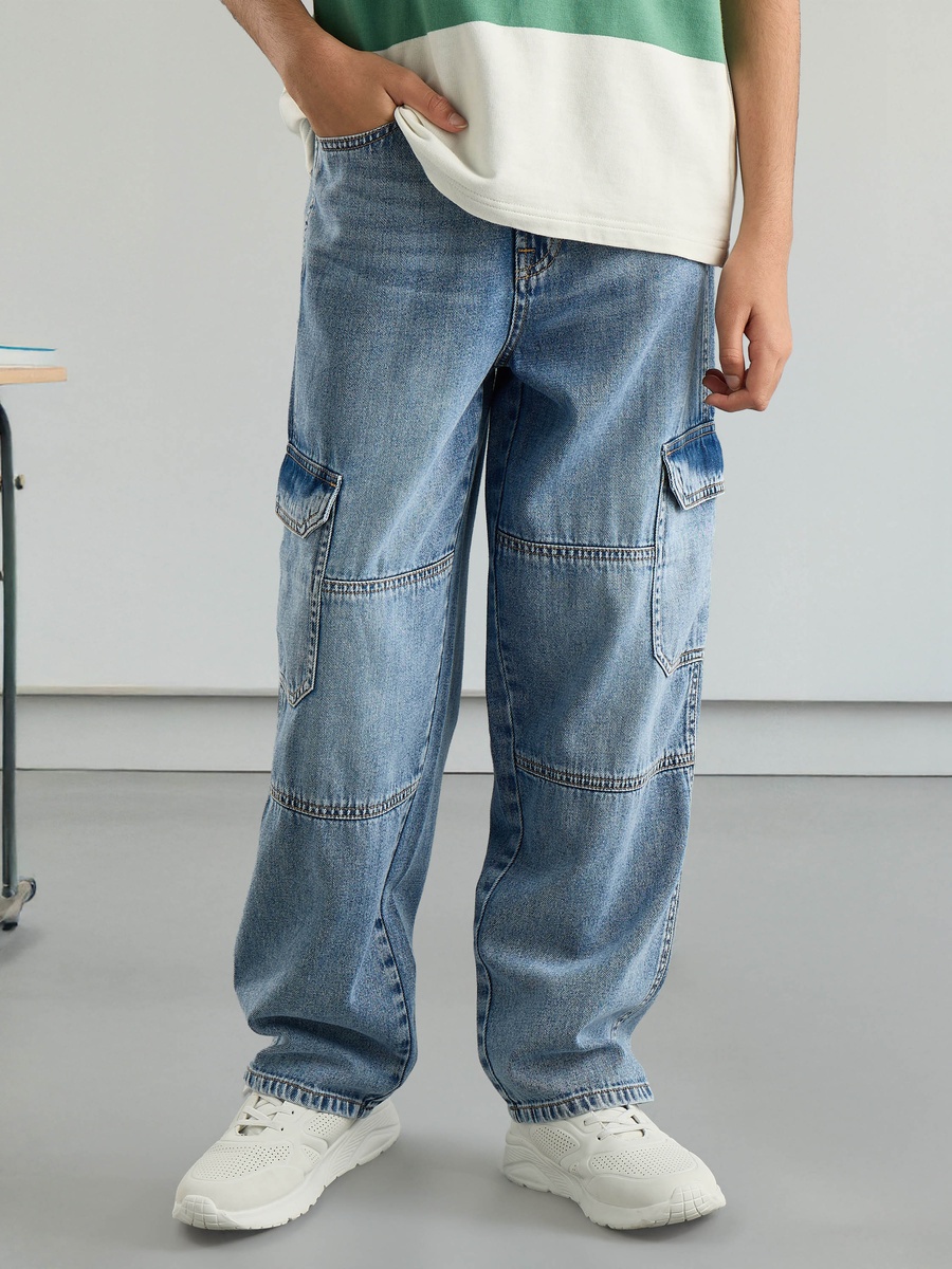 Plain Cargo Jeans
