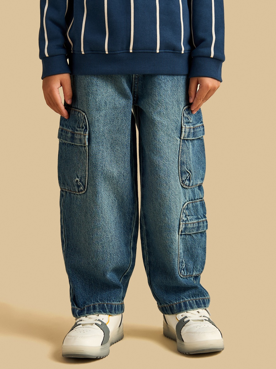 Plain Cargo Jeans