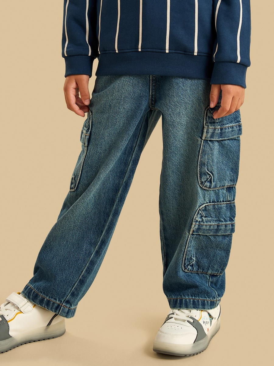 Plain Cargo Jeans