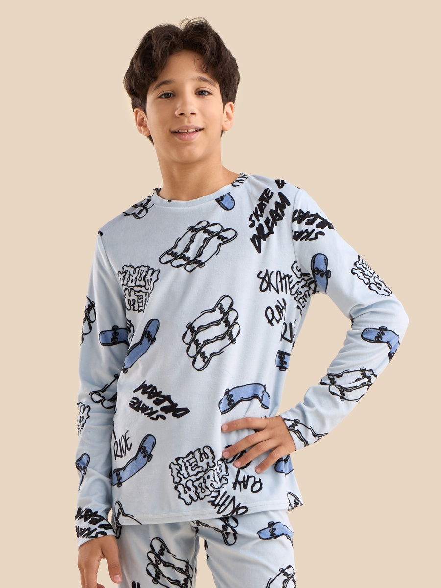 Skater Print Pyjama Set