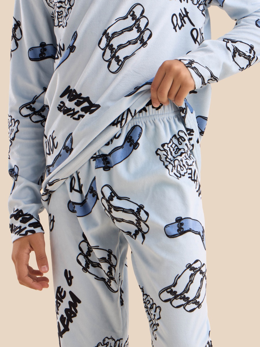 Skater Print Pyjama Set