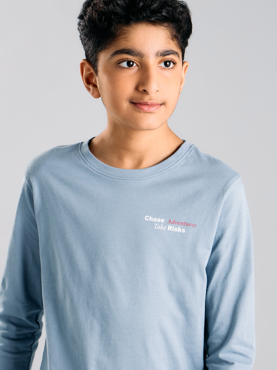 Slogan Print Cotton Pyjama Set
