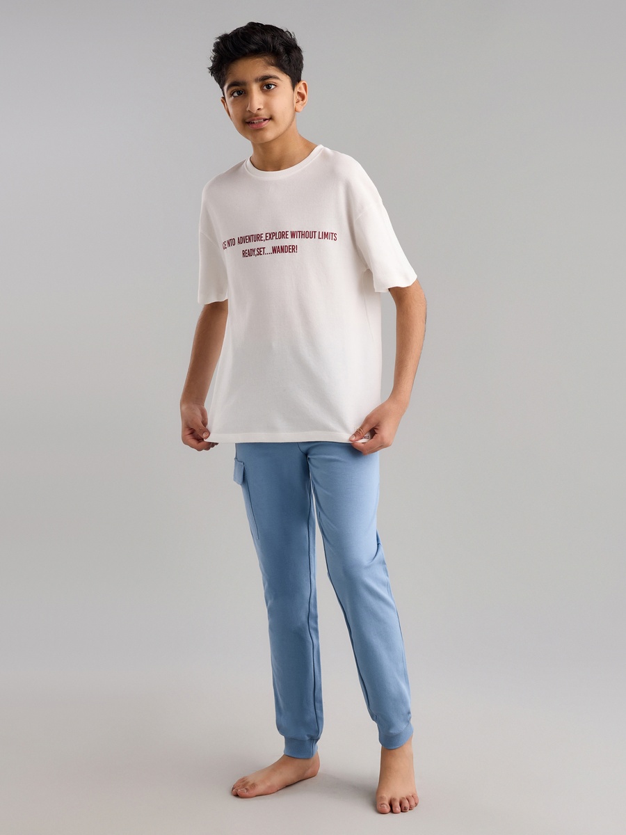 Slogan Print Cotton Pyjama Set