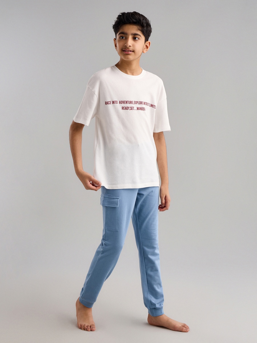 Slogan Print Cotton Pyjama Set