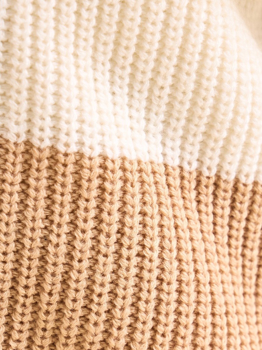 Striped Hooded Zip Through Sweater