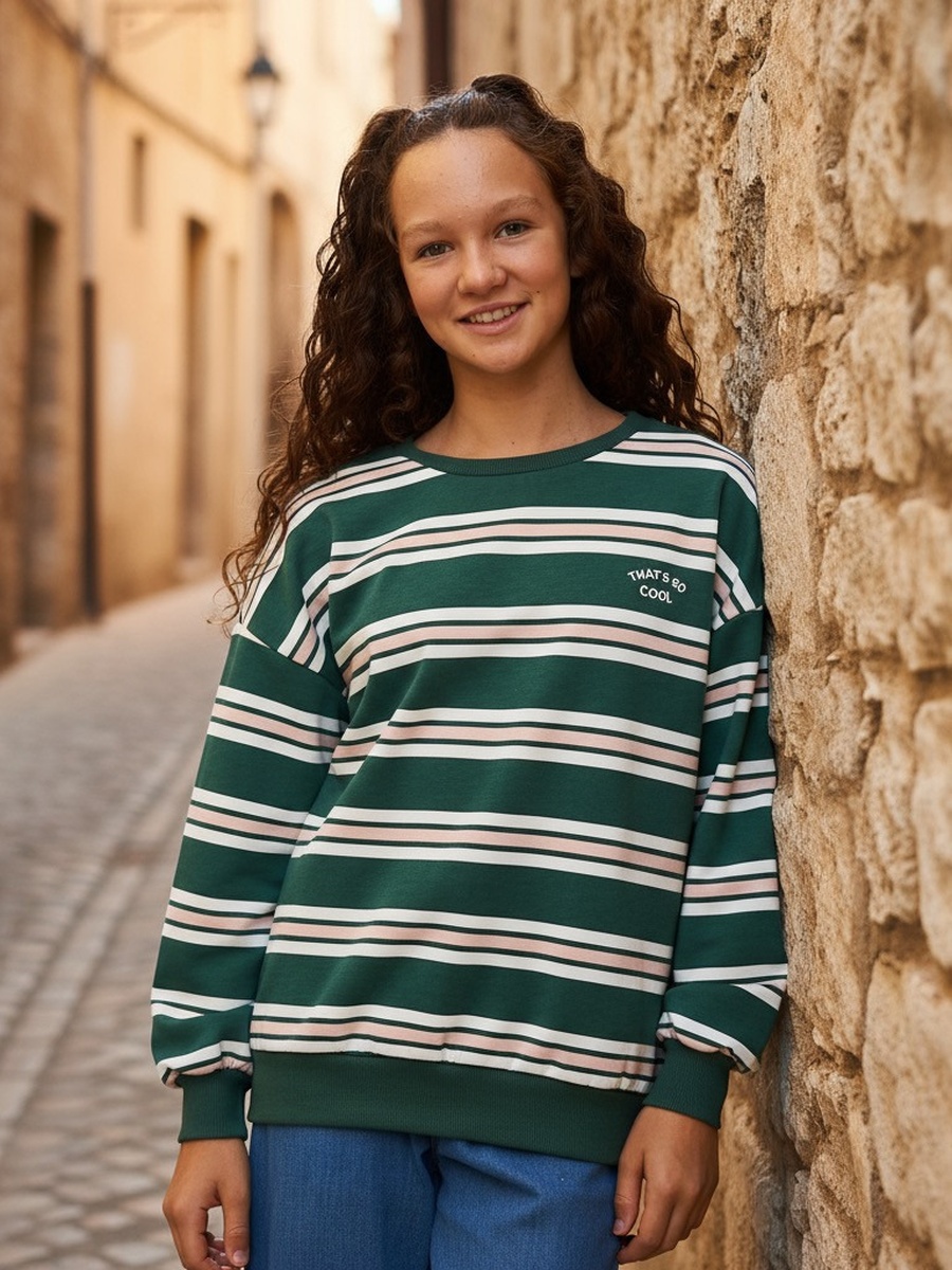 Striped Oversized Sweatshirt