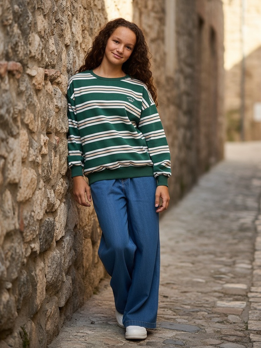 Striped Oversized Sweatshirt