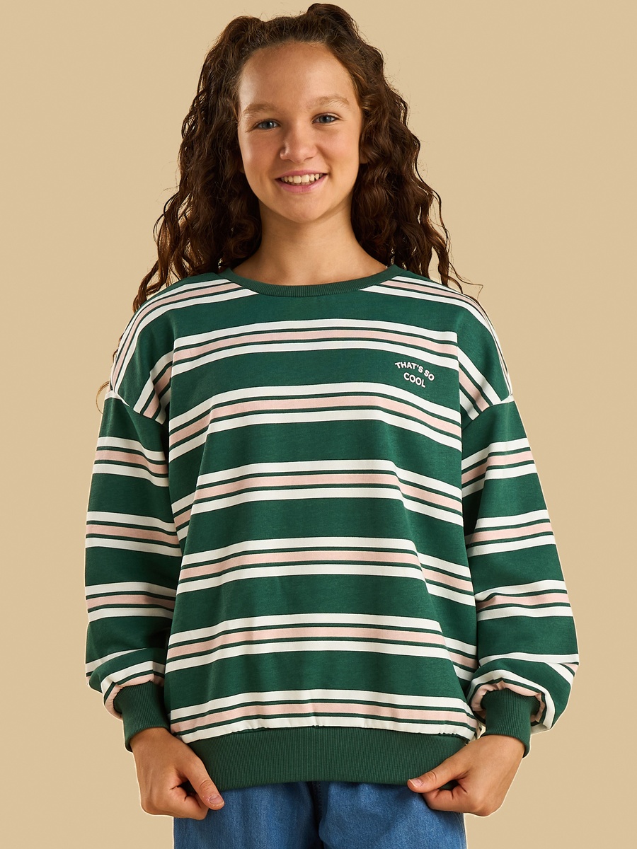 Striped Oversized Sweatshirt