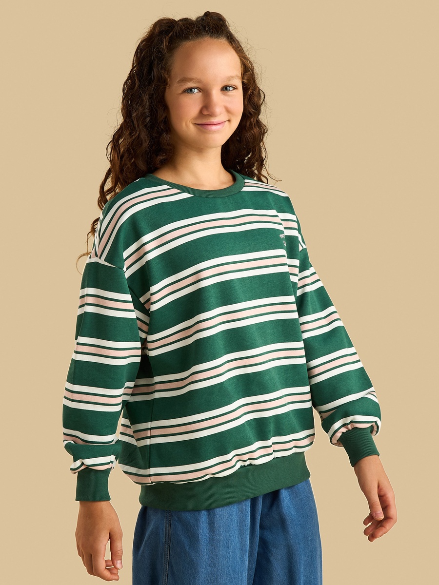 Striped Oversized Sweatshirt