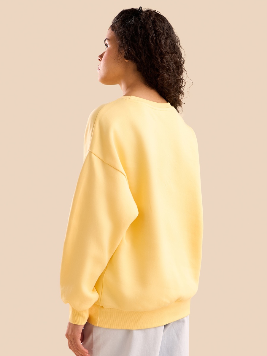 Slogan Print Oversized Sweatshirt