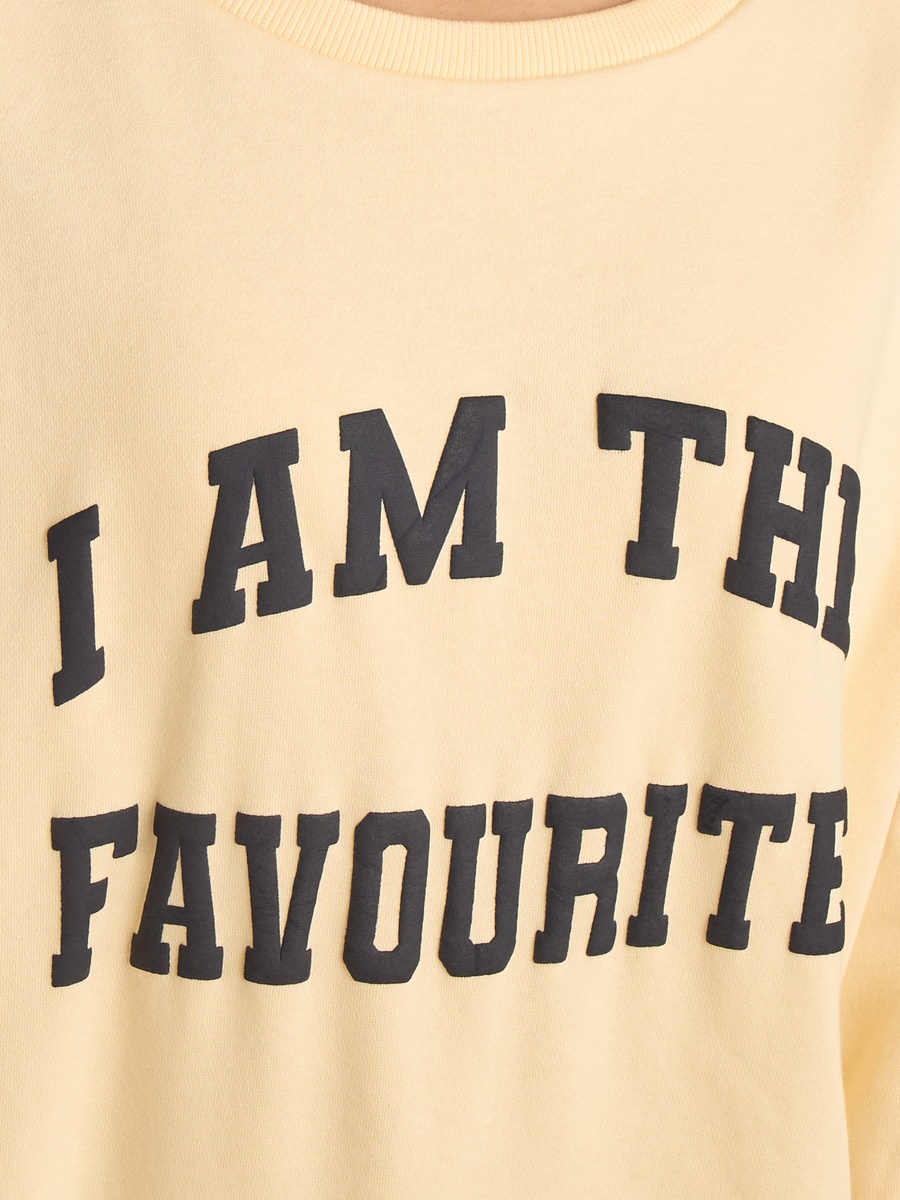 Slogan Print Oversized Sweatshirt