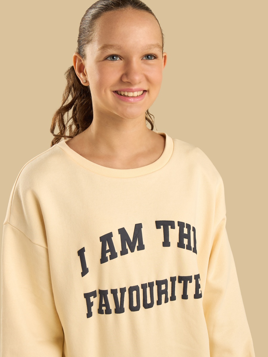 Slogan Print Oversized Sweatshirt