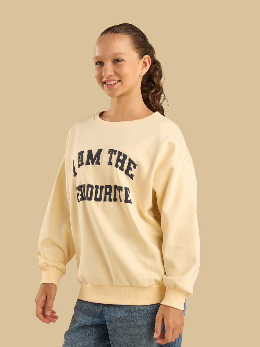 Slogan Print Oversized Sweatshirt