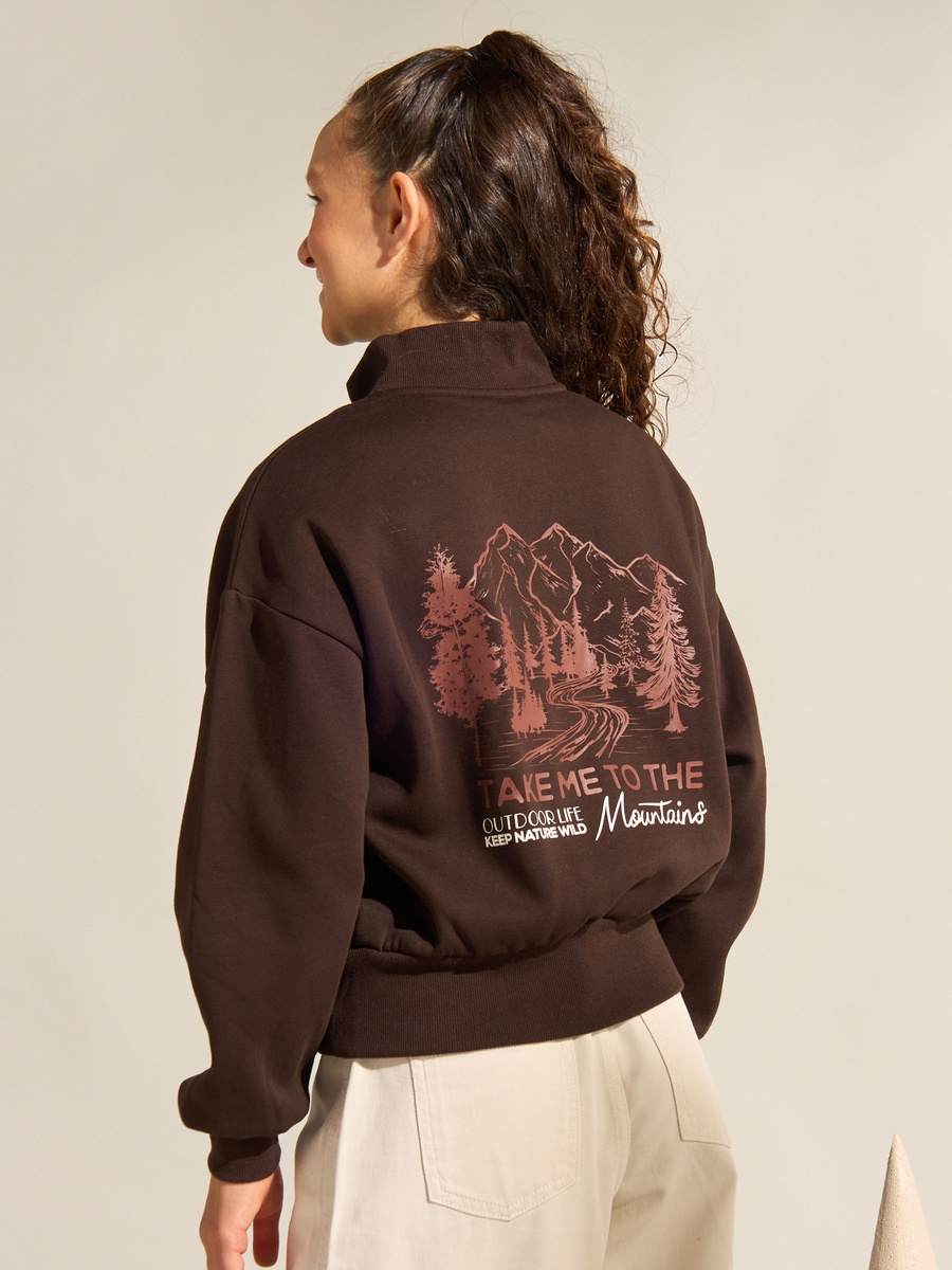 Printed Oversized Sweatshirt