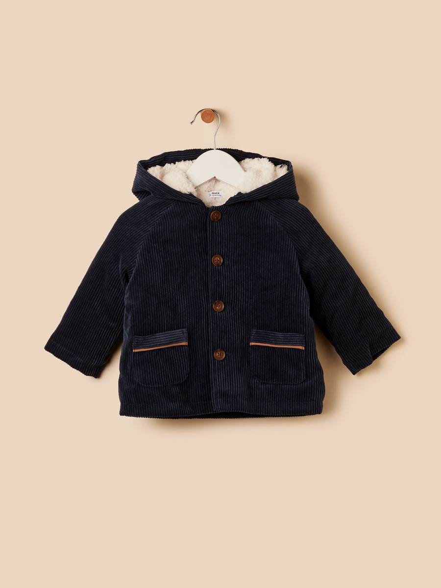 Textured Hooded Jacket with Pockets