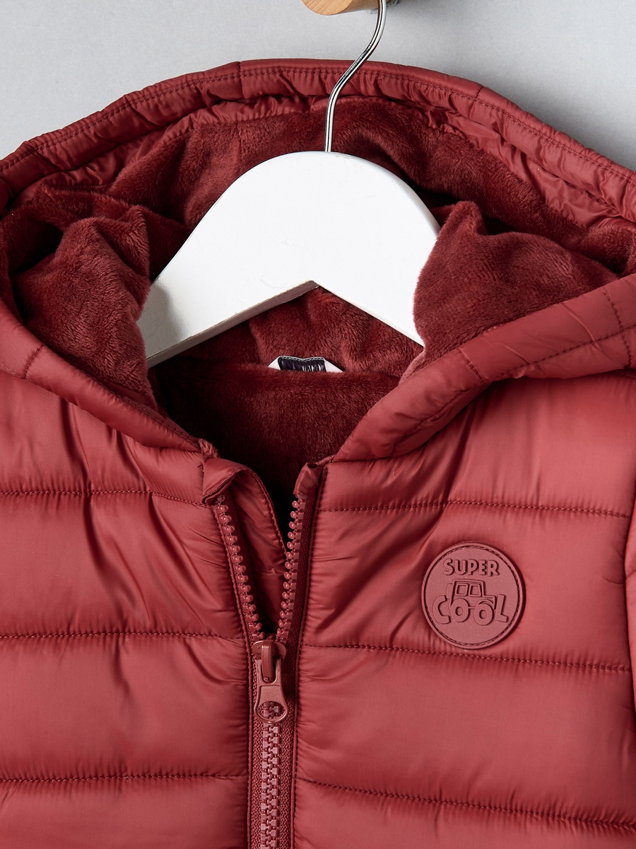 Plain Hooded Puffer Jacket