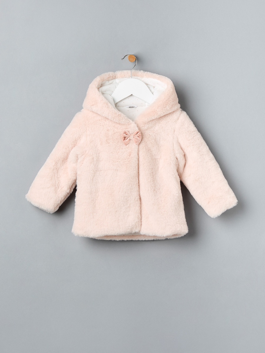 Hooded Faux Fur Jacket