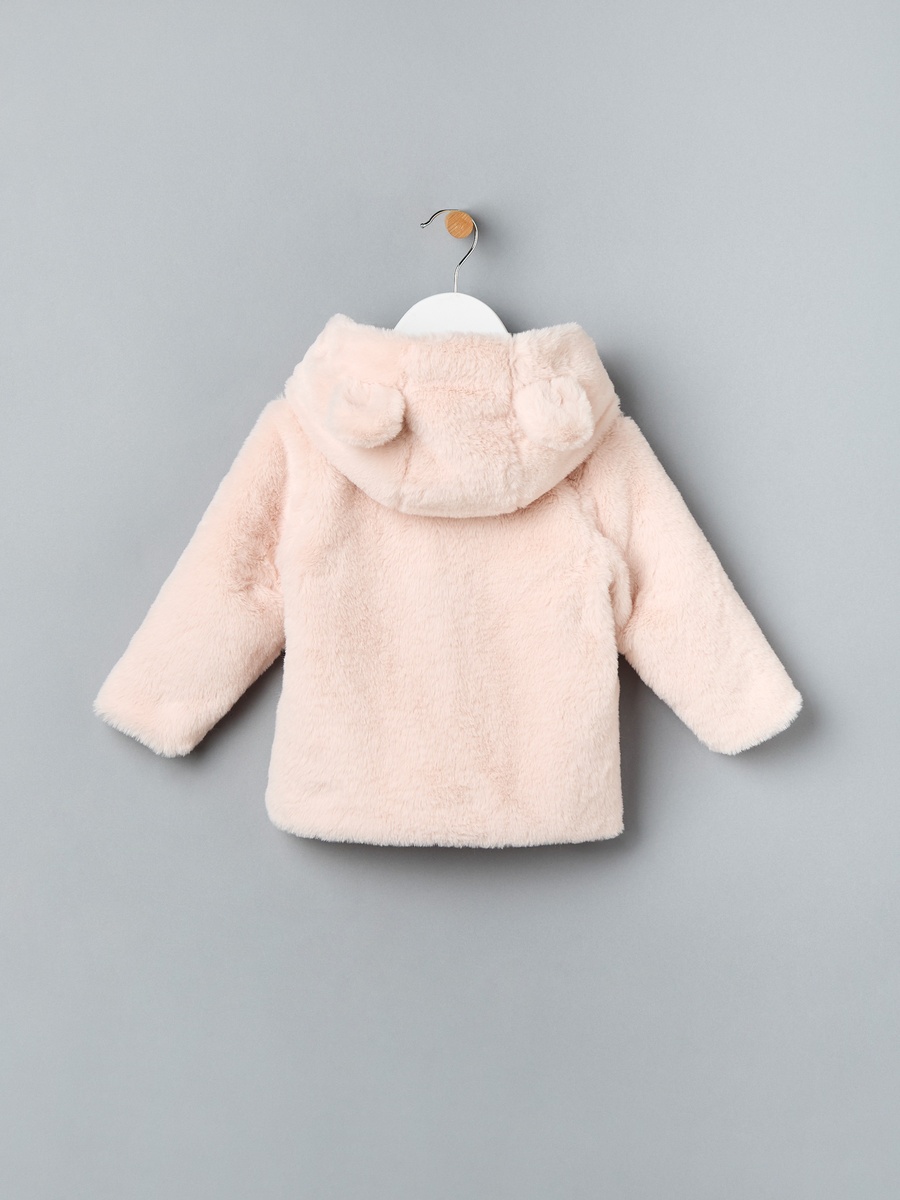 Hooded Faux Fur Jacket