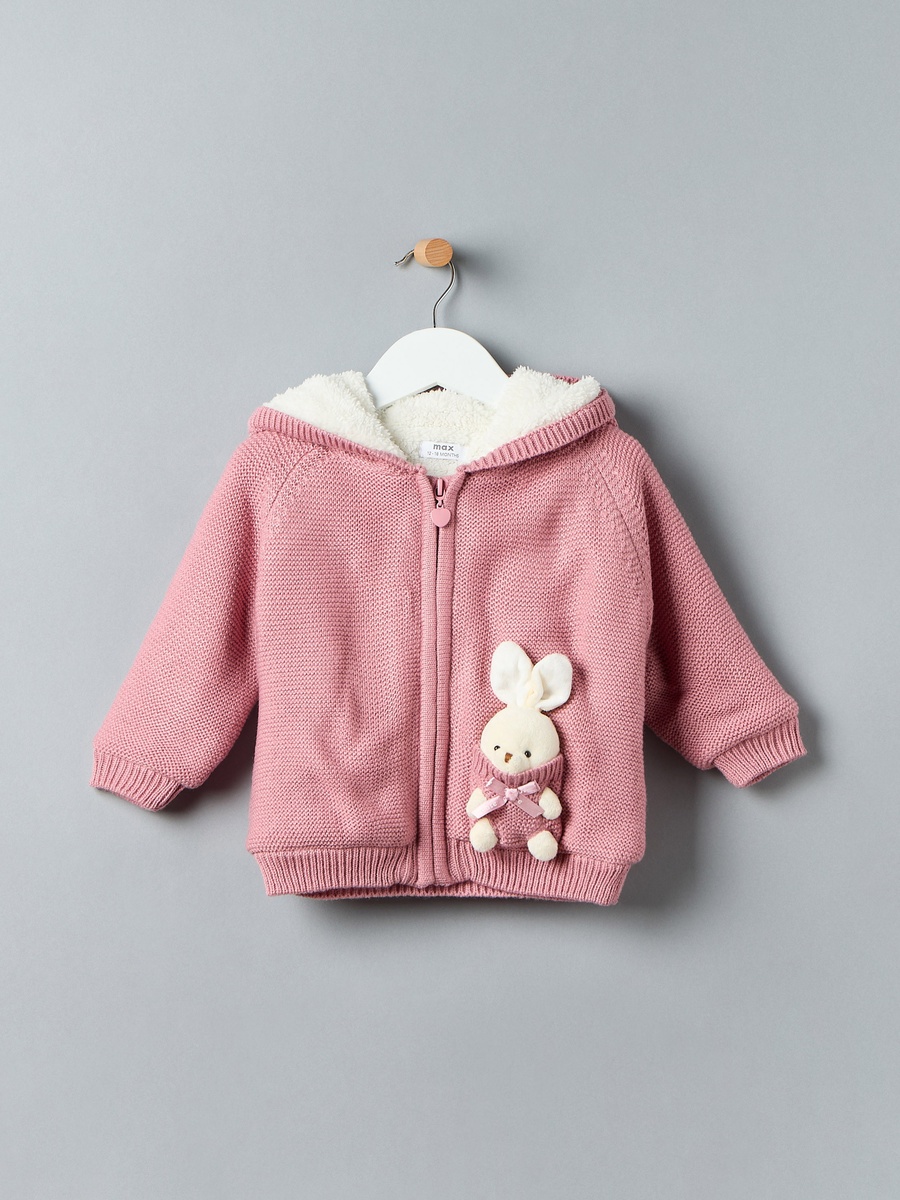 Bunny Fur Lined Hooded Sweater