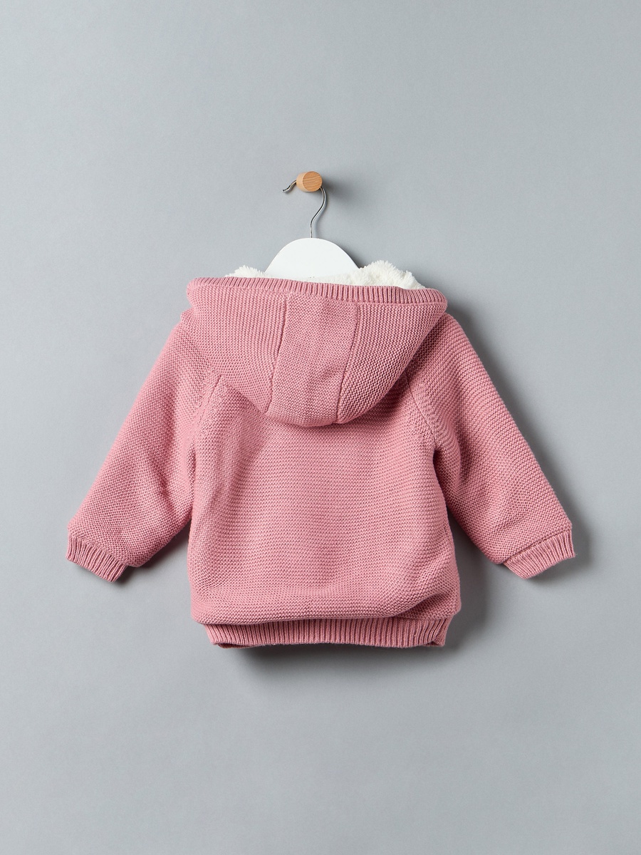 Bunny Fur Lined Hooded Sweater