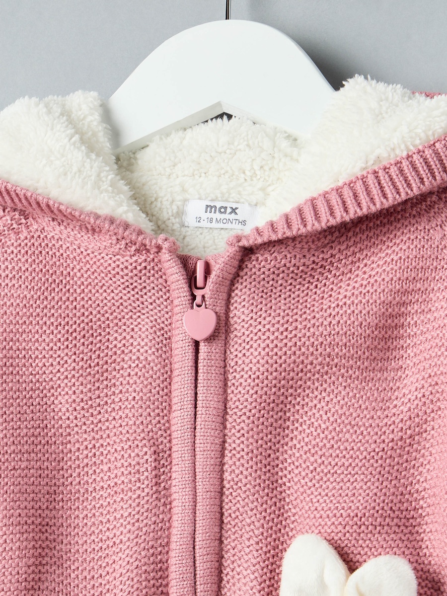 Bunny Fur Lined Hooded Sweater