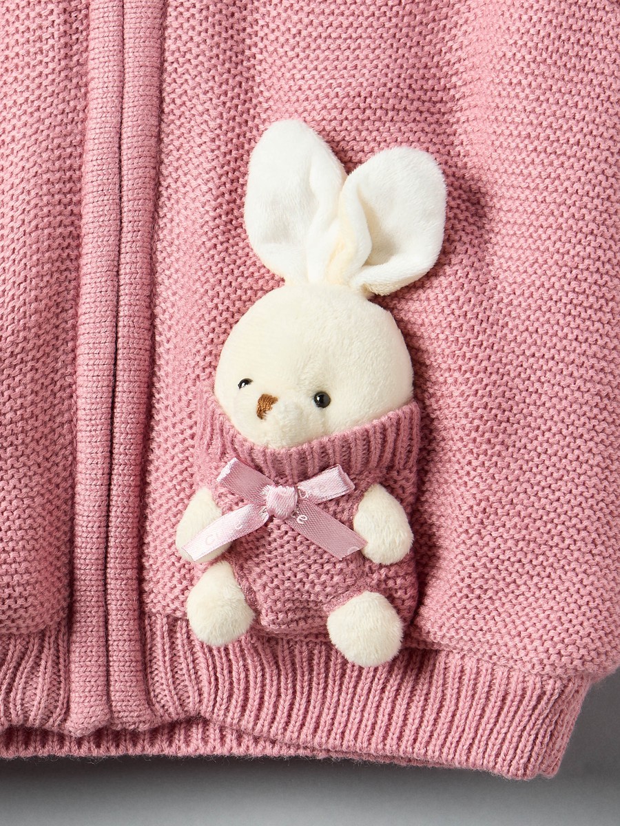Bunny Fur Lined Hooded Sweater
