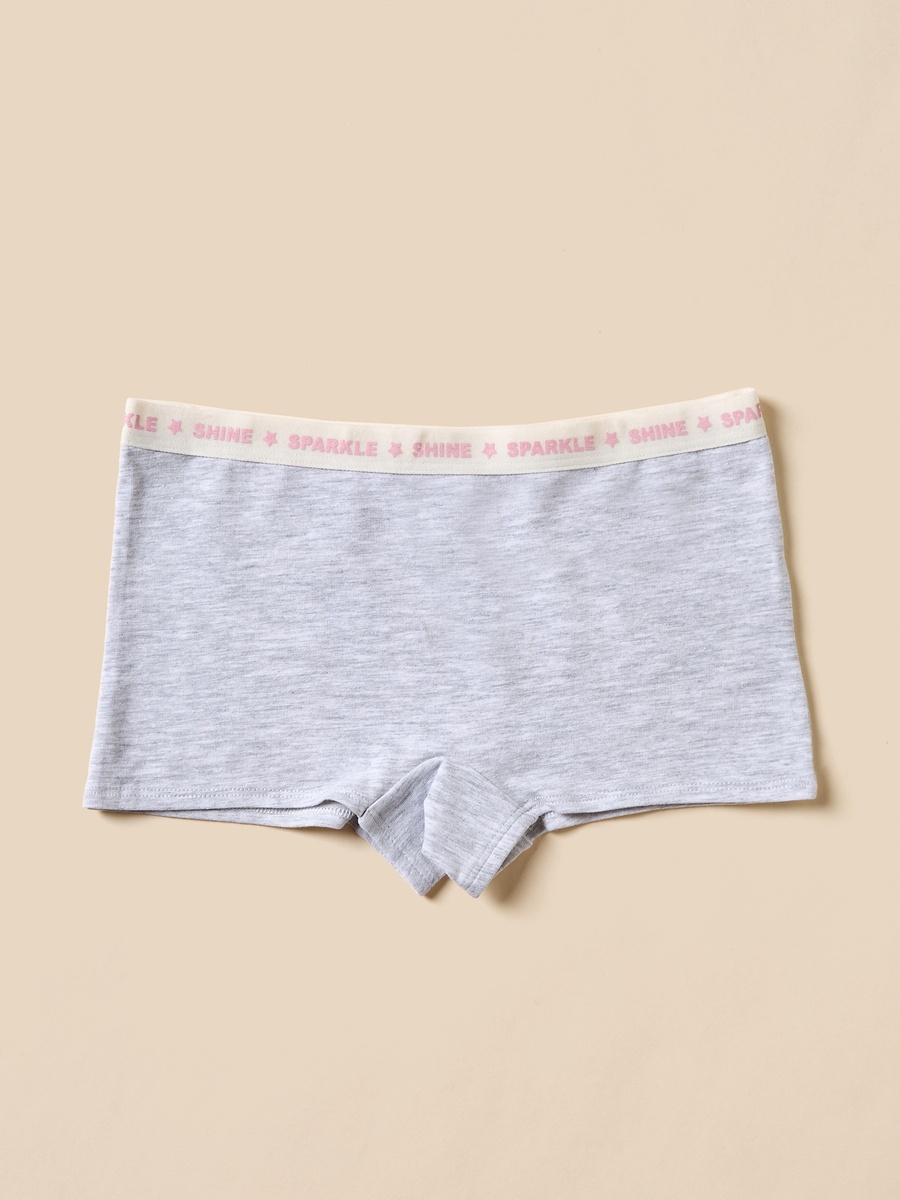 Pack of 5 - Contrast Waistband Boyshort Briefs