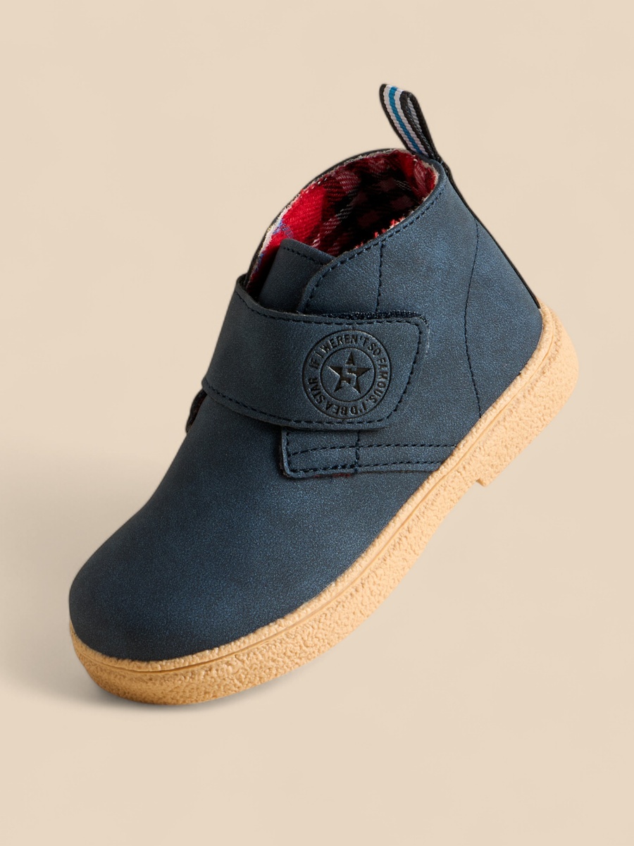 Plain Boots with Hook and Loop Closure
