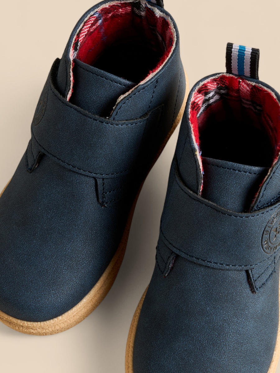 Plain Boots with Hook and Loop Closure