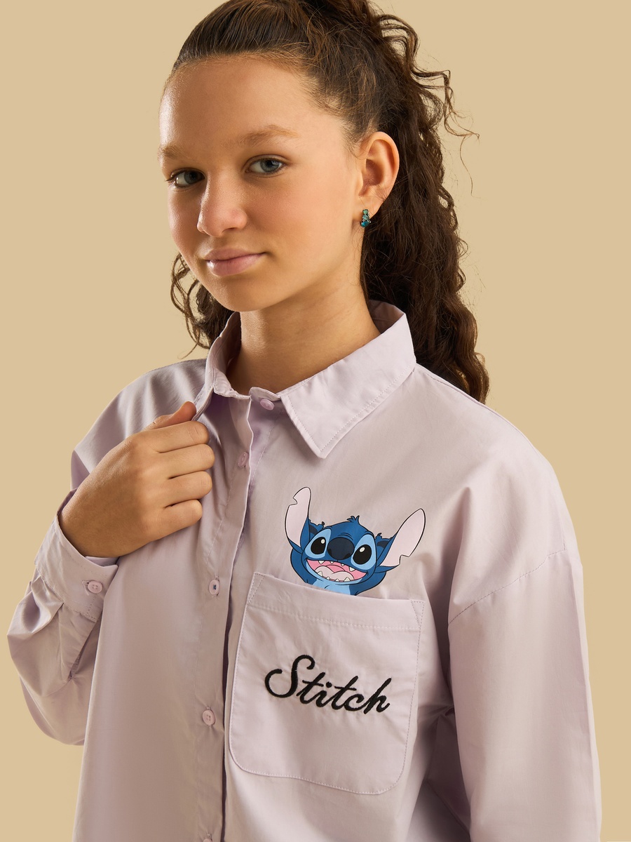 Stitch Oversized Shirt with Tape Detailing