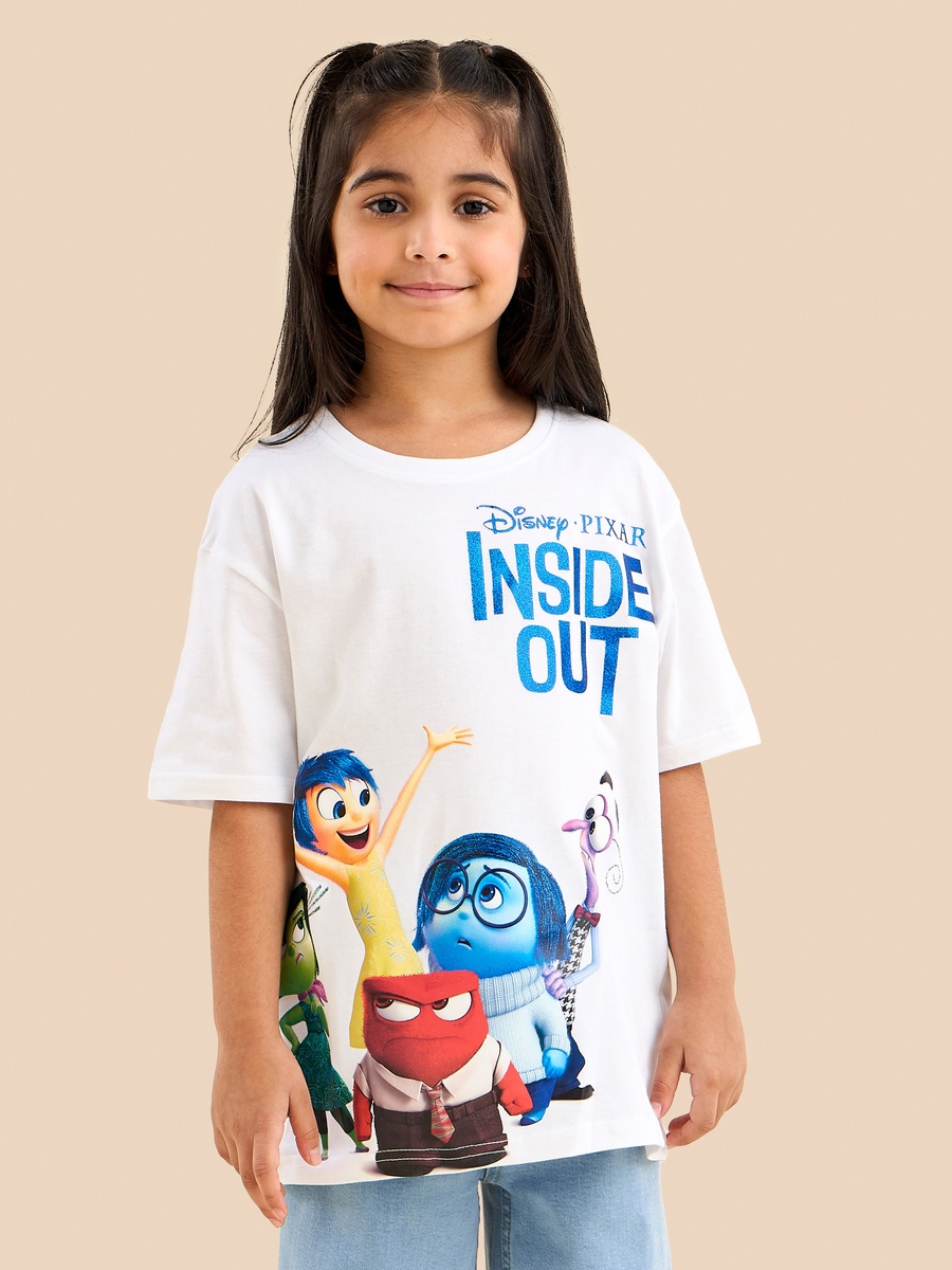 Disney Inside Out Print Cotton T-Shirt