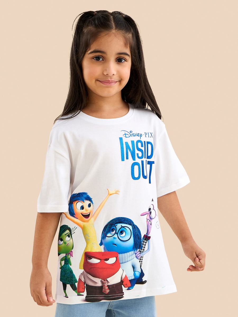 Disney Inside Out Print Cotton T-Shirt