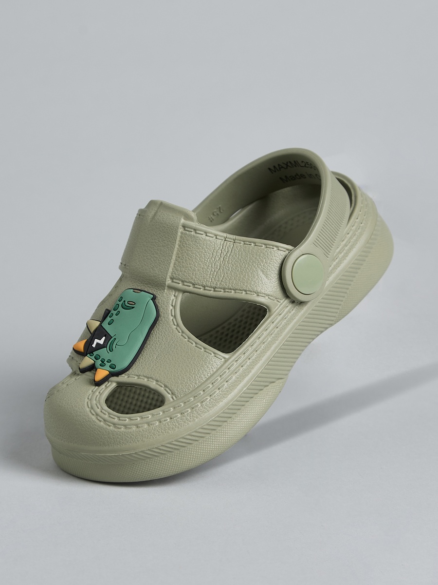 Dinosaur Applique Clogs with Backstrap