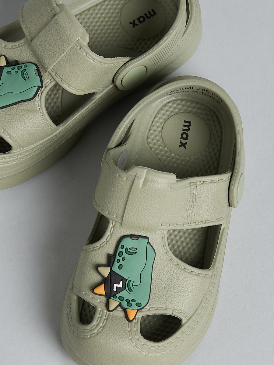 Dinosaur Applique Clogs with Backstrap